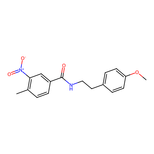 N-[2-(4-methoxyphenyl)ethyl]-4-methyl-3-nitrobenzamide structure
