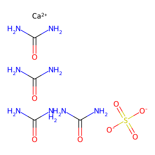 Sulfuric acid, calcium salt, compd. with urea (1:1:4) structure