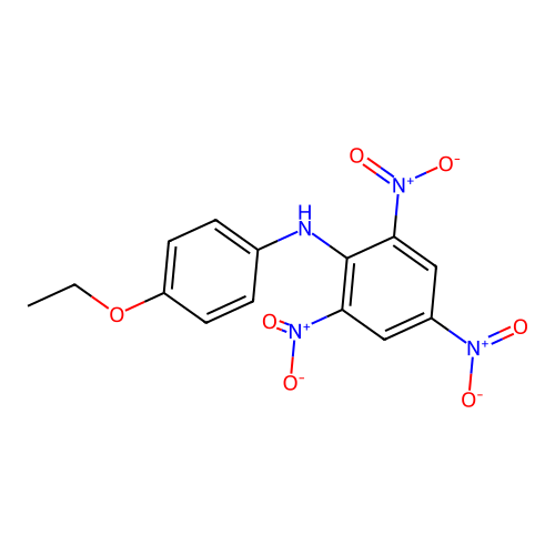4'-Ethoxy-2,4,6-trinitrodiphenylamine structure