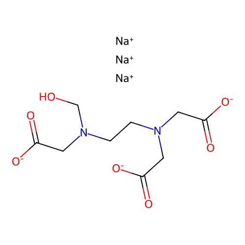 Sodium N-(2-(bis(carboxymethyl)amino)ethyl)-N-(hydroxymethyl)glycinate structure