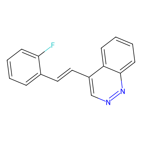 4-(2-Fluorostyryl)cinnoline structure