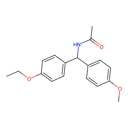 N-[(4-ethoxyphenyl)(4-methoxyphenyl)methyl]acetamide structure