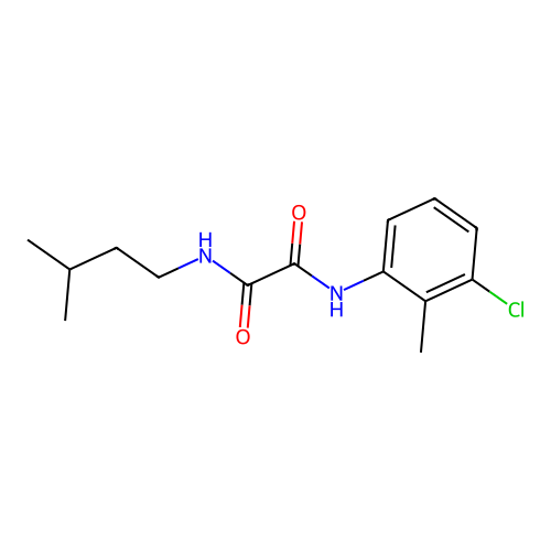 N~1~-(3-chloro-2-methylphenyl)-N~2~-isopentylethanediamide structure