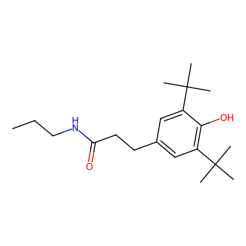 3-(3,5-di-tert-butyl-4-hydroxyphenyl)-N-propylpropanamide structure