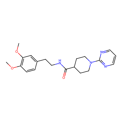 N-[2-(3,4-dimethoxyphenyl)ethyl]-1-(pyrimidin-2-yl)piperidine-4-carboxamide structure