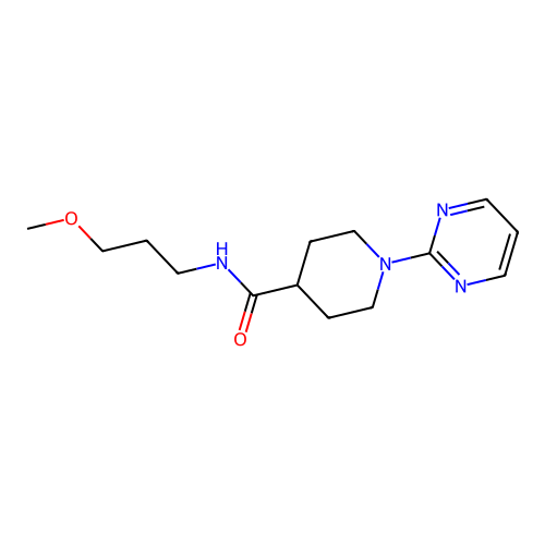 N-(3-methoxypropyl)-1-(pyrimidin-2-yl)piperidine-4-carboxamide structure