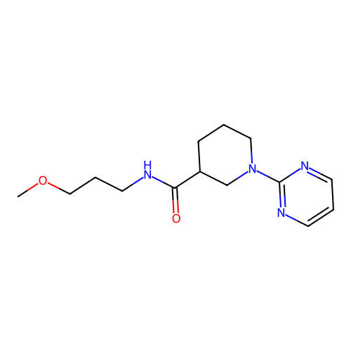 N-(3-methoxypropyl)-1-(pyrimidin-2-yl)piperidine-3-carboxamide structure