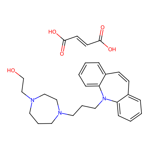 Homopipramol fumarate structure