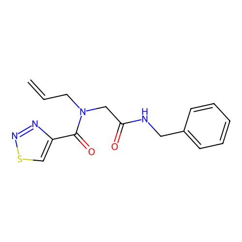 N-[2-(benzylamino)-2-oxoethyl]-N-prop-2-enylthiadiazole-4-carboxamide structure