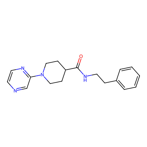 N-(2-Phenylethyl)-1-(pyrazin-2-YL)piperidine-4-carboxamide structure