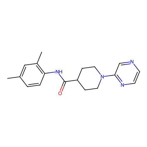 N-(2,4-Dimethylphenyl)-1-(pyrazin-2-YL)piperidine-4-carboxamide structure