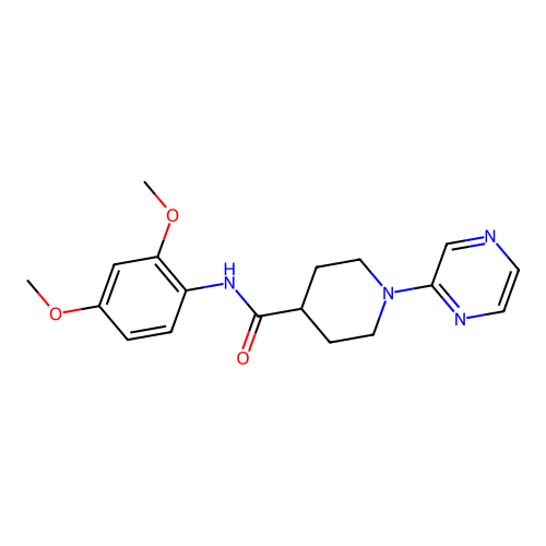 N-(2,4-Dimethoxyphenyl)-1-(pyrazin-2-YL)piperidine-4-carboxamide structure