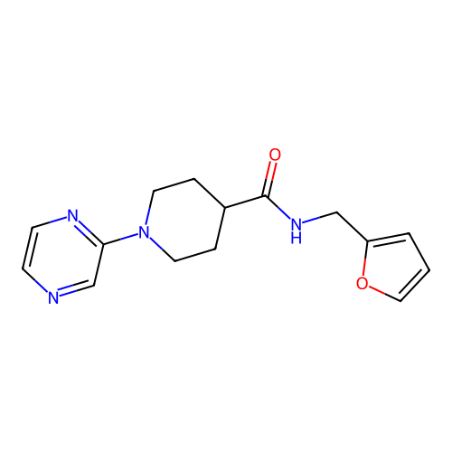 N-[(Furan-2-YL)methyl]-1-(pyrazin-2-YL)piperidine-4-carboxamide structure