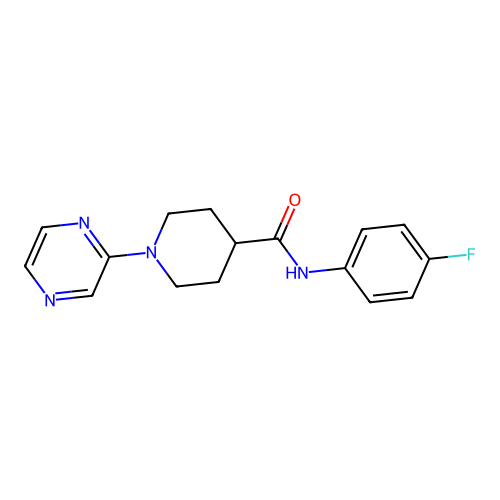 N-(4-Fluorophenyl)-1-(pyrazin-2-YL)piperidine-4-carboxamide structure