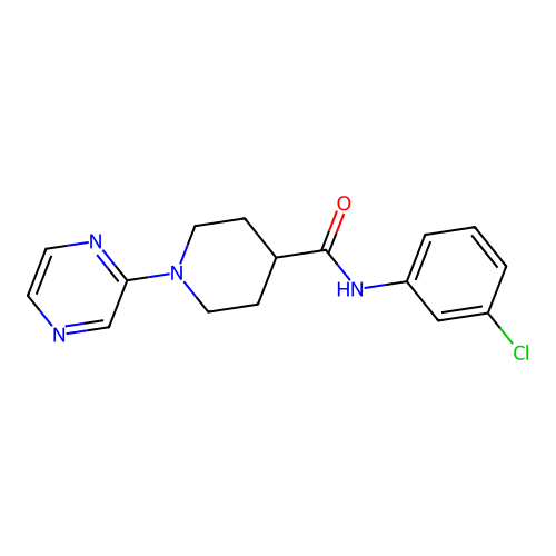 N-(3-chlorophenyl)-1-pyrazin-2-ylpiperidine-4-carboxamide structure