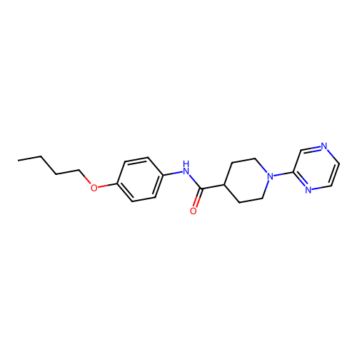 N-(4-Butoxyphenyl)-1-(pyrazin-2-YL)piperidine-4-carboxamide structure