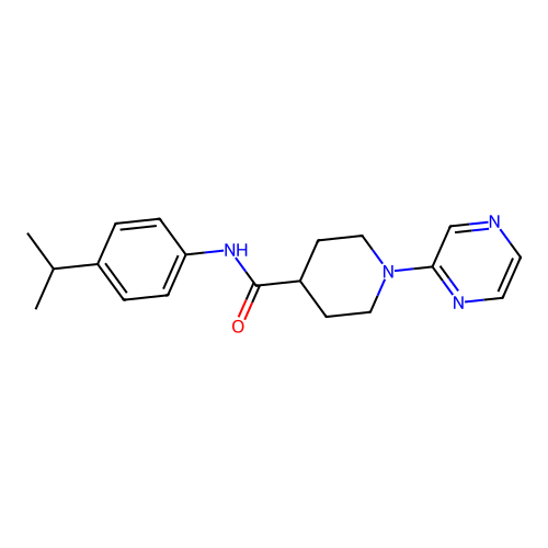 N-[4-(Propan-2-YL)phenyl]-1-(pyrazin-2-YL)piperidine-4-carboxamide structure