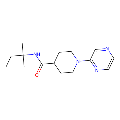 N-(2-Methylbutan-2-YL)-1-(pyrazin-2-YL)piperidine-4-carboxamide structure