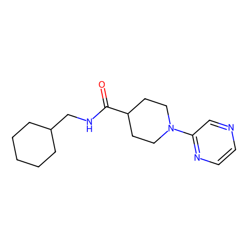 N-(Cyclohexylmethyl)-1-(pyrazin-2-YL)piperidine-4-carboxamide structure