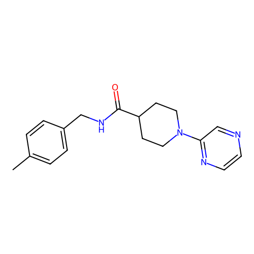 N-[(4-Methylphenyl)methyl]-1-(pyrazin-2-YL)piperidine-4-carboxamide structure