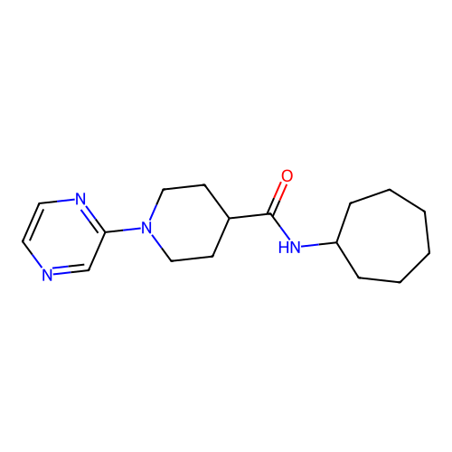 N-Cycloheptyl-1-(pyrazin-2-YL)piperidine-4-carboxamide structure