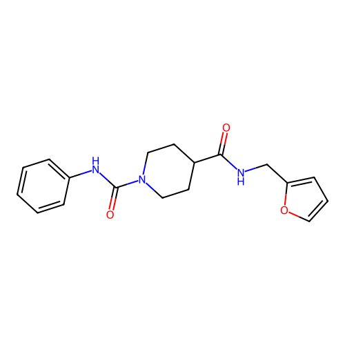 4-N-(furan-2-ylmethyl)-1-N-phenylpiperidine-1,4-dicarboxamide structure