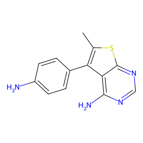 5-(4-Aminophenyl)-6-methylthieno[2,3-d]pyrimidin-4-amine structure