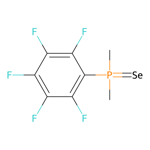 Phosphine selenide, dimethyl(pentafluorophenyl)- structure