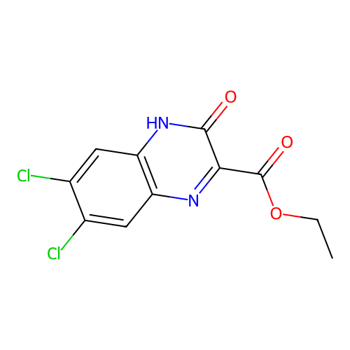 Ethyl 6,7-dichloro-3-hydroxyquinoxaline-2-carboxylate structure