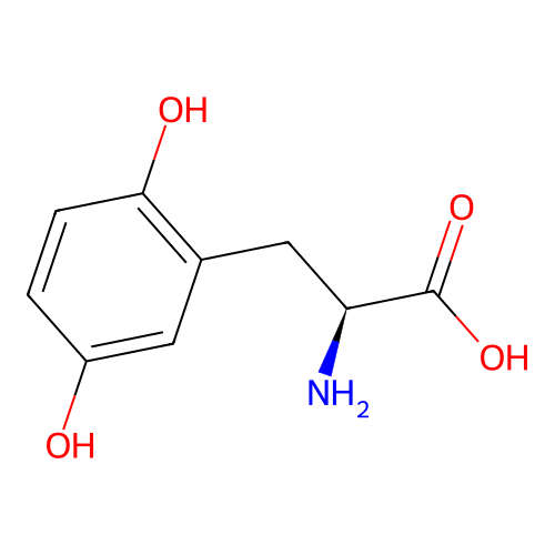 Alanine, 3-(2,5-dihydroxyphenyl)- structure
