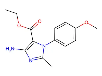 Ethyl 4-amino-1-(4-methoxyphenyl)-2-methyl-1H-imidazole-5-carboxylate structure