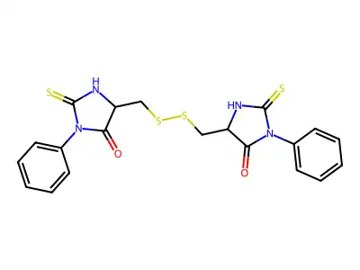 5-[[(5-oxo-1-phenyl-2-sulfanylideneimidazolidin-4-yl)methyld structure