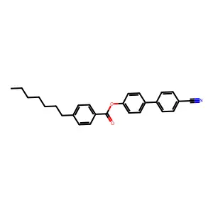 4'-Cyano-4-biphenylyl p-heptylbenzoate structure