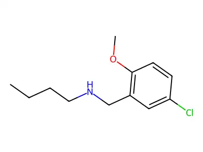 N-Butyl-5-chloro-2-methoxybenzenemethanamine structure