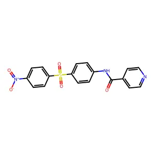 N-[4-(4-nitrophenyl)sulfonylphenyl]pyridine-4-carboxamide structure