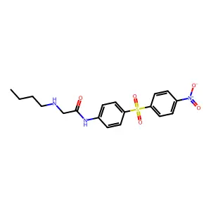 N~2~-Butyl-N-[4-(4-nitrobenzene-1-sulfonyl)phenyl]glycinamide structure