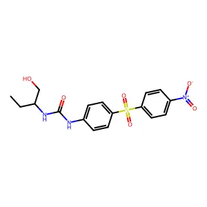 1-[1-(Hydroxymethyl)propyl]-3-[4-(4-nitrophenyl)sulfonylphenyl]urea structure