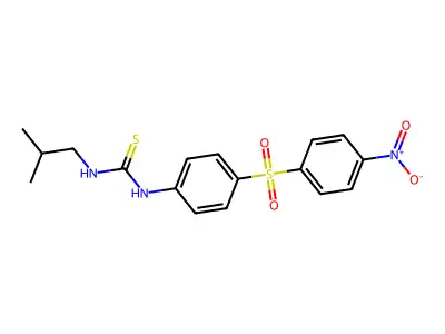 1-(2-Methylpropyl)-3-[4-(4-nitrophenyl)sulfonylphenyl]thiourea structure
