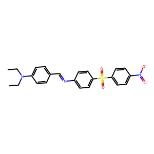 N,N-diethyl-4-[[4-(4-nitrophenyl)sulfonylphenyl]iminomethyl]aniline structure