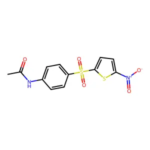 N-[4-(5-nitrothiophen-2-yl)sulfonylphenyl]acetamide structure