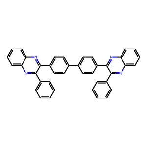 2,2'-([1,1'-Biphenyl]-4,4'-diyl)bis(3-phenylquinoxaline) structure