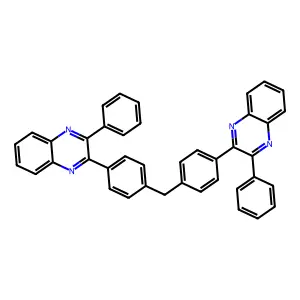 2-Phenyl-3-[4-[[4-(3-phenylquinoxalin-2-yl)phenyl]methyl]phenyl]quinoxaline structure