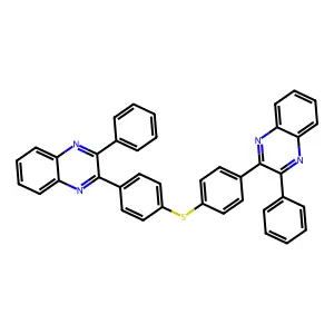 2,2'-[Sulfanediyldi(4,1-phenylene)]bis(3-phenylquinoxaline) structure