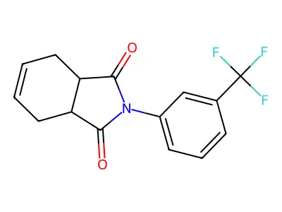 2-[3-(trifluoromethyl)phenyl]-3a,4,7,7a-tetrahydro-1H-isoindole-1,3(2H)-dione structure
