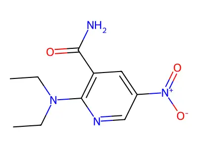 3-Pyridinecarboxamide, 2-(diethylamino)-5-nitro- structure