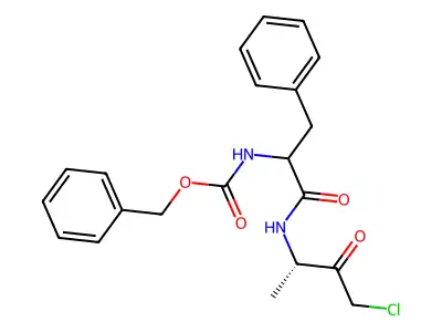 Benzyloxycarbonylphenylalanyl-alanine chloromethyl ketone structure