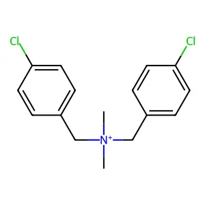 Bis[(4-chlorophenyl)methyl]-dimethyl-azanium structure