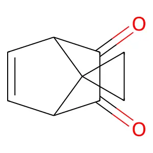 Spiro(bicyclo(2.2.1)hept-5-ene-7,1'-cyclopropane)-2,3-dione structure