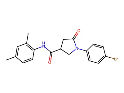 1-(4-bromophenyl)-N-(2,4-dimethylphenyl)-5-oxopyrrolidine-3-carboxamide structure