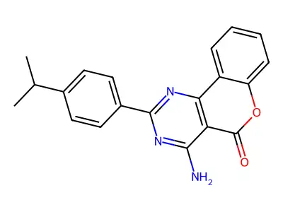 4-Amino-2-(4-propan-2-ylphenyl)chromeno[4,3-d]pyrimidin-5-one structure